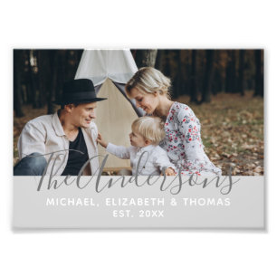 Kundenspezifisches Foto mit Familienname und fests