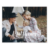 Kundenspezifisches Foto mit Familienname und fests (Vorne)