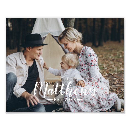 Kundenspezifisches Foto mit Familienname und fests (Vorne)