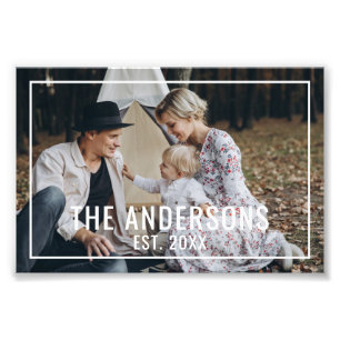 Kundenspezifisches Foto mit Familienname und fests
