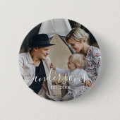 Kundenspezifisches Foto mit Familienname und fests Button (Vorderseite)