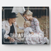 Kundenspezifisches Foto mit Familienname und fests Fotoplatte (Vorderseite)