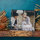 Kundenspezifisches Foto mit Familienname und fests Fotoplatte (Seite)