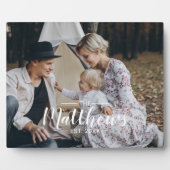 Kundenspezifisches Foto mit Familienname und fests Fotoplatte (Vorderseite)