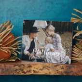 Kundenspezifisches Foto mit Familienname und fests Fotoplatte (Seite)