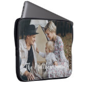 Kundenspezifisches Foto mit Familienname und fests Laptopschutzhülle (Vorne Rechts)