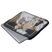 Kundenspezifisches Foto mit Familienname und fests Laptopschutzhülle (Vorne Knopf)