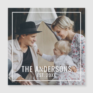 Kundenspezifisches Foto mit Familienname und fests Magnetkarte