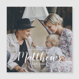 Kundenspezifisches Foto mit Familienname und fests Magnetkarte