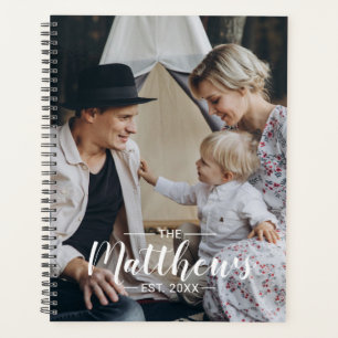 Kundenspezifisches Foto mit Familienname und fests Planer