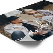 Kundenspezifisches Foto mit Familienname und fests Poster (Ecke)