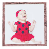 Kundenspezifisches Foto mit Holzrahmen 4" Würfel (Rechts)