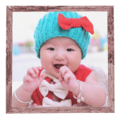 Kundenspezifisches Foto mit Holzrahmen 4" Würfel (Vorderseite)