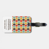 Kundenspezifisches Foto modernes ikat Stammes- Gepäckanhänger (Rückseite horizontal)