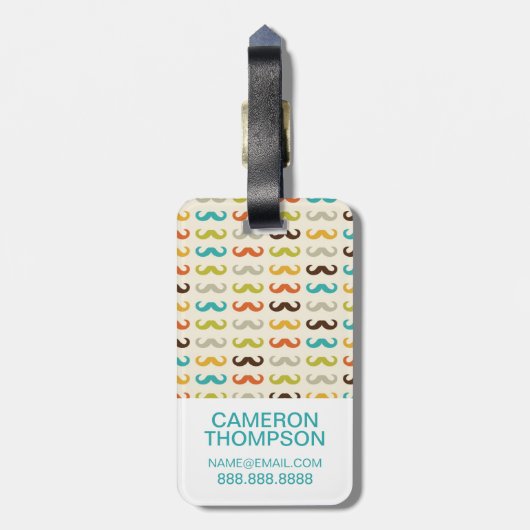 Kundenspezifisches Foto-Muster mit dem Schnurrbart Gepäckanhänger (Rückseite vertikal)