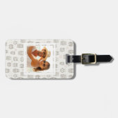 Kundenspezifisches Foto-Muster mit Eulen Gepäckanhänger (Vorderseite horizontal)