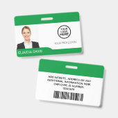 Kundenspezifisches Foto, Name, Logo, Bar, Abzeiche Ausweis (Vorder- & Rückseite)