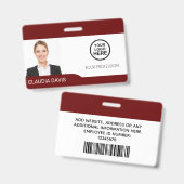 Kundenspezifisches Foto, Name, Logo, Bar, Abzeiche Ausweis (Vorder- & Rückseite)