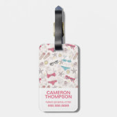 Kundenspezifisches Foto Niedliches Sommermuster Ab Gepäckanhänger (Rückseite vertikal)