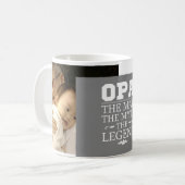 Kundenspezifisches Foto Opa die Legende Kaffeetasse (Vorderseite Links)