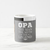 Kundenspezifisches Foto Opa die Legende Kaffeetasse (Mittel)