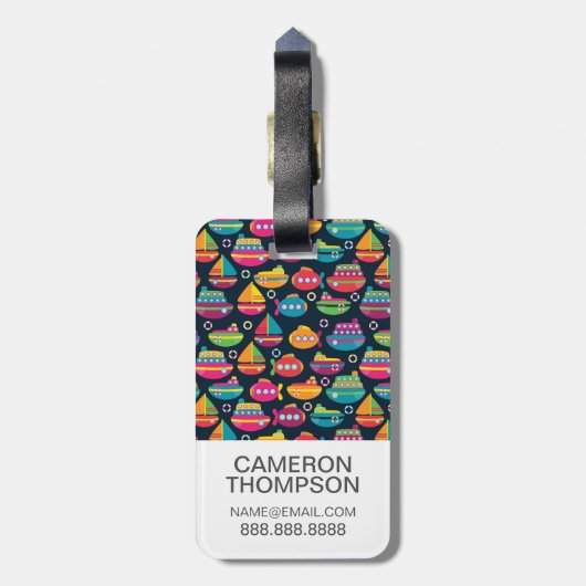 Kundenspezifisches Foto-Ozean-Transport-Muster Gepäckanhänger (Rückseite vertikal)