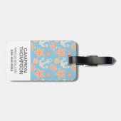 Kundenspezifisches Foto-Pastellseemuster Gepäckanhänger (Rückseite horizontal)