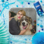 Kundenspezifisches Foto Personalisiert modern Pappteller (Party)