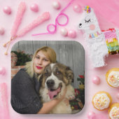 Kundenspezifisches Foto Personalisiert modern Pappteller (Party)