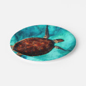 Kundenspezifisches Foto Personalisiert modern Pappteller (Schrägansicht)