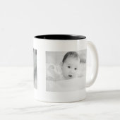 Kundenspezifisches Foto-personalisierte Baby-Tasse Zweifarbige Tasse (VorderseiteRechts)