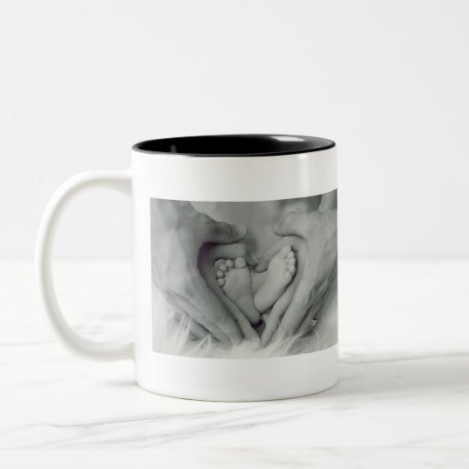 Kundenspezifisches Foto-personalisierte Baby-Tasse Zweifarbige Tasse (Links)