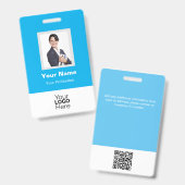 Kundenspezifisches Foto, QR-Code, Logo, Name-Abzei Ausweis (Vorder- & Rückseite)