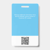 Kundenspezifisches Foto, QR-Code, Logo, Name-Abzei Ausweis (Rückseite)