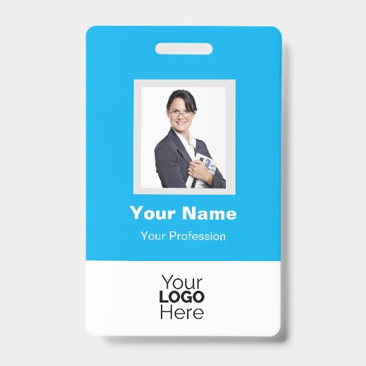 Kundenspezifisches Foto, QR-Code, Logo, Name-Abzei Ausweis (Vorderseite)