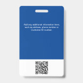 Kundenspezifisches Foto, QR-Code, Logo, Name-Abzei Ausweis (Rückseite)