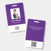 Kundenspezifisches Foto, QR-Code, Logo, Name-Abzei Ausweis (Vorder- & Rückseite)