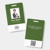 Kundenspezifisches Foto, QR-Code, Logo, Name-Abzei Ausweis (Vorder- & Rückseite)