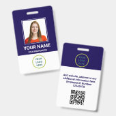 Kundenspezifisches Foto, Qr-Code, Logo, Name Ausweis (Front & Back)