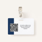 Kundenspezifisches Foto, QR-Code, Logo, Name Ausweis (Rückseite mit Klammer)