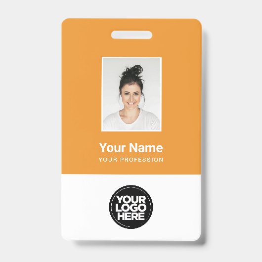 Kundenspezifisches Foto, Qr-Code, Logo, Name Ausweis (Vorderseite)