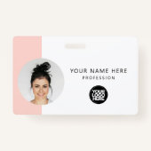 Kundenspezifisches Foto, QR-Code, Logo, Name Ausweis (Vorderseite)