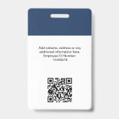 Kundenspezifisches Foto, Qr-Code, Logo, Name Ausweis (Rückseite)