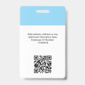 Kundenspezifisches Foto, Qr-Code, Logo, Name Ausweis (Rückseite)