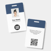 Kundenspezifisches Foto, Qr-Code, Logo, Name einfa Ausweis (Vorder- & Rückseite)