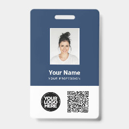 Kundenspezifisches Foto, Qr und Bar, Logo, Name Ausweis