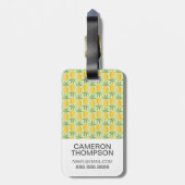 Kundenspezifisches Foto-Retro Ananas Gepäckanhänger (Rückseite vertikal)