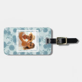 Kundenspezifisches Foto-Retro Blumenmuster 2 2 Gepäckanhänger (Vorderseite horizontal)