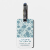 Kundenspezifisches Foto-Retro Blumenmuster 2 2 Gepäckanhänger (Rückseite vertikal)