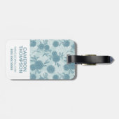 Kundenspezifisches Foto-Retro Blumenmuster 2 2 Gepäckanhänger (Rückseite horizontal)